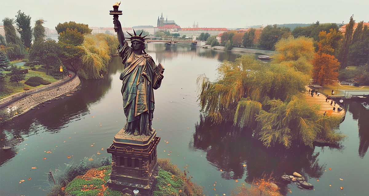Socha Svobody v Praze, Sfinga na Moravě. Takto by podle AI vypadaly nejslavnější sochy v Česku