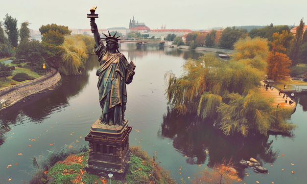 Socha Svobody v Praze, Sfinga na Moravě. Takto by podle AI vypadaly nejslavnější sochy v Česku
